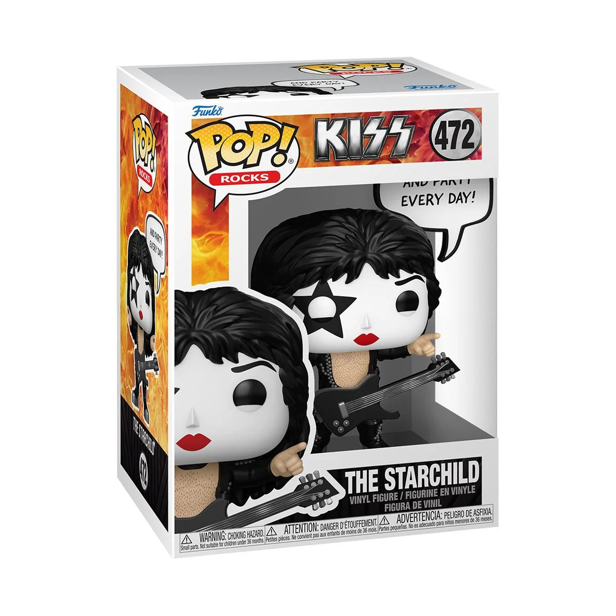Funko POP! Rocks Icons Kiss 472 The Starchild "Rock and Roll All Nite" POP! Sayings