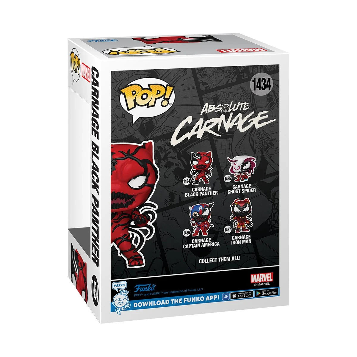 Funko POP! Marvel Venom 1434 Carnage Black Panther