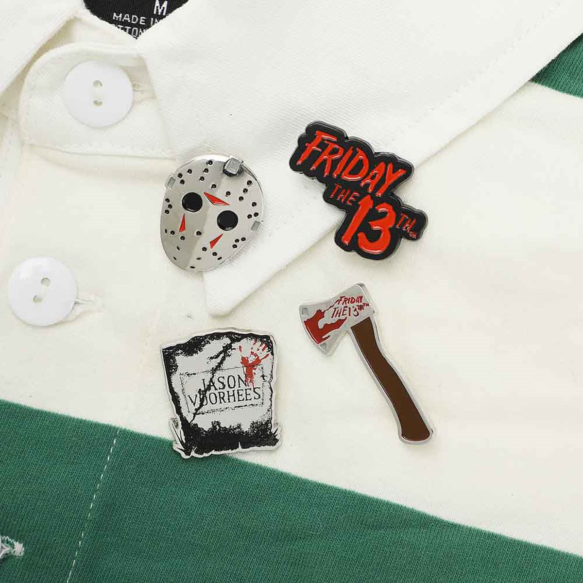 Bioworld Friday The 13th Jason Vorhees Lapel Pin Set of 4