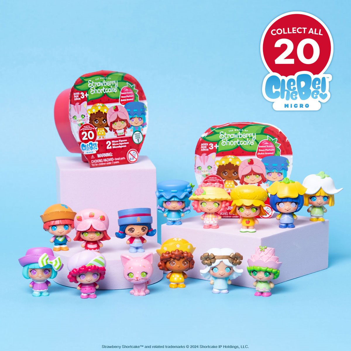 The Loyal Subjects Strawberry Shortcake 1 1/2-Inch Cheebee Mini-Figures, Blind Box with chance for Chase