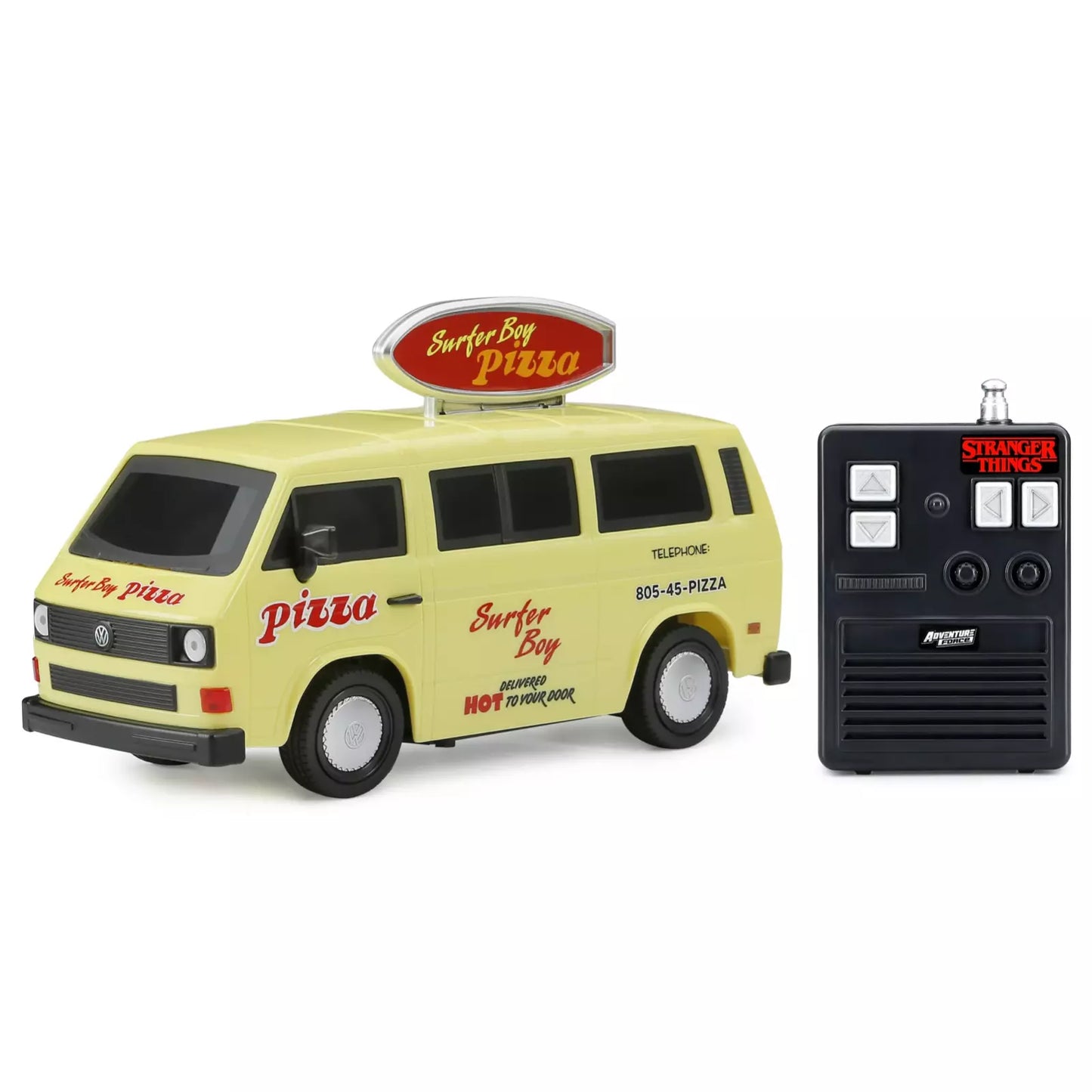 Adventure Force Stranger Things Argyle Surfer Boy Pizza Van Radio Controlled Vehicle