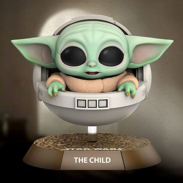 Hot Toys Cosbaby Star Wars The Mandalorian The Child with Hover Pram 4" Figure Grogu Baby Yoda