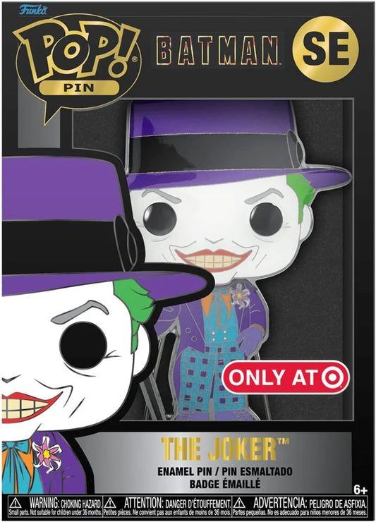 Funko POP! Pin Batman 1989 SE Joker Jumbo Enamel Pin with Glow-in-the-Dark Face Target Exclusive