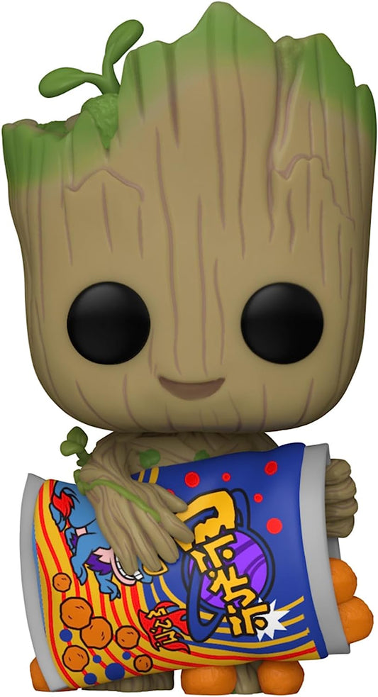 Funko POP! Marvel Studios I Am Groot 1196 Groot with Cheese Puffs