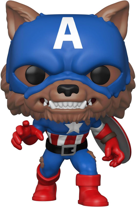 Funko POP! Marvel Comics Captain America Year of The Shield 882 Capwolf Amazon Exclusive