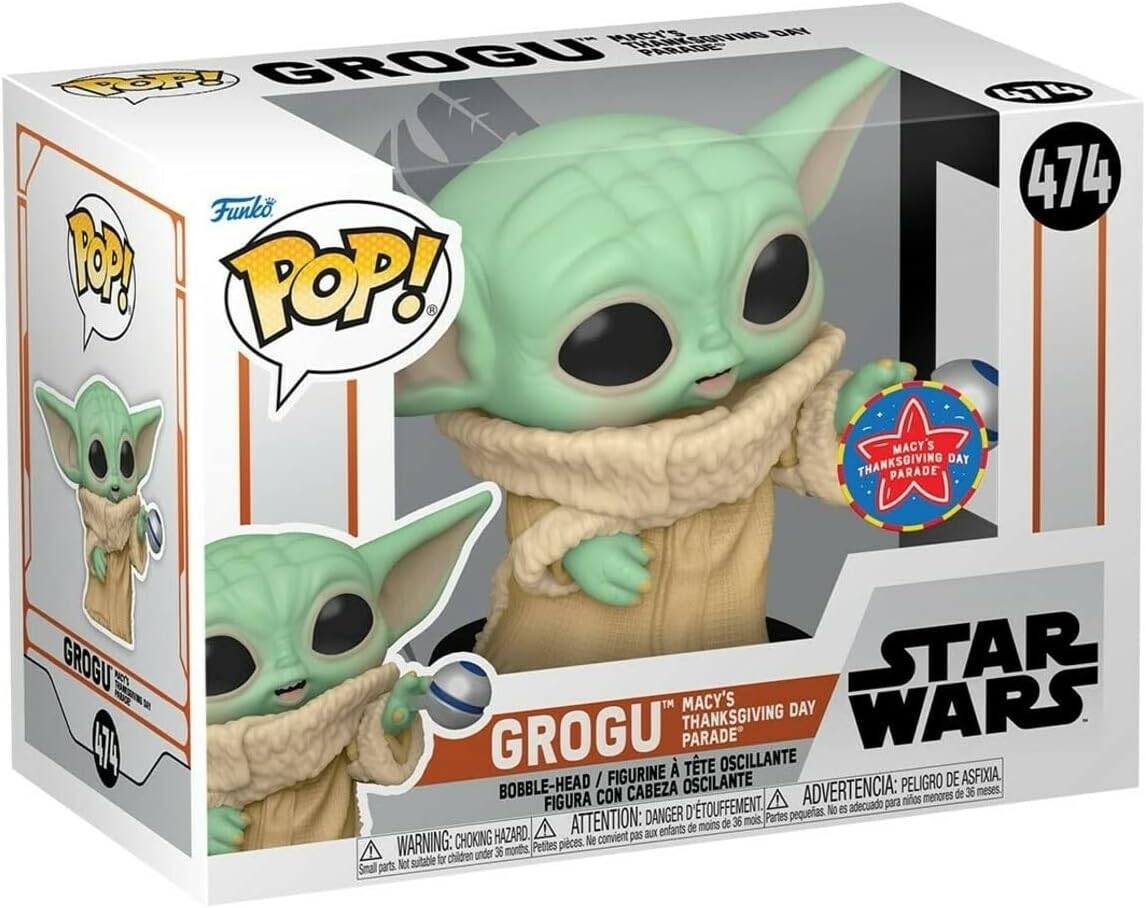 Funko POP! Star Wars The Mandalorian 474 Grogu (The Child) with Control Knob Macys Thanksgiving Day Parade Float Exclusive