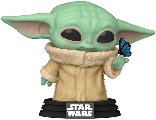 Funko POP! Star Wars The Mandalorian 468 Grogu with Butterfly (The Child) GameStop Exclusive