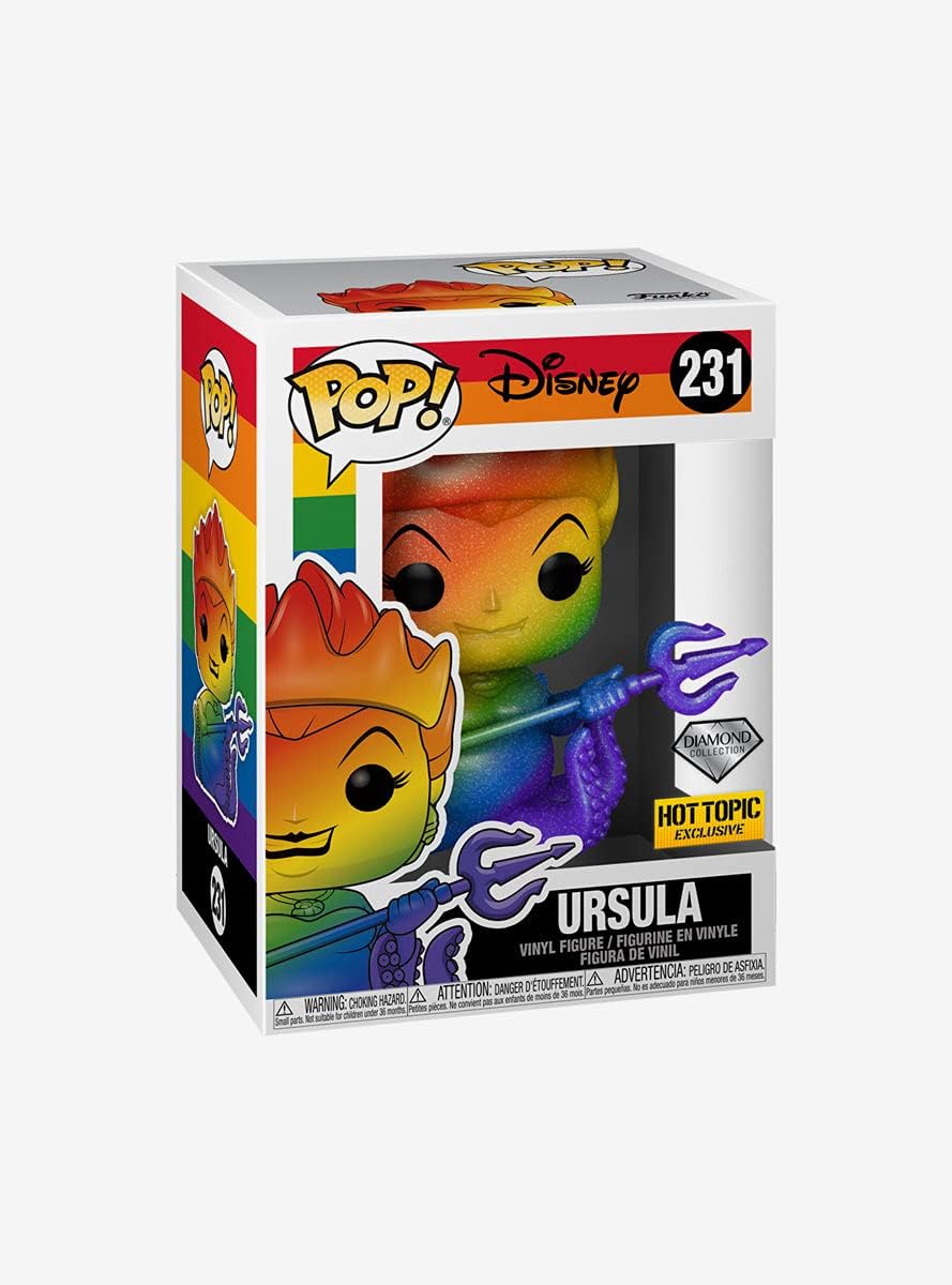 Funko POP! Disney Pride The Little Mermaid 231 Ursula (Rainbow) 2021 Diamond Hot Topic Exclusive