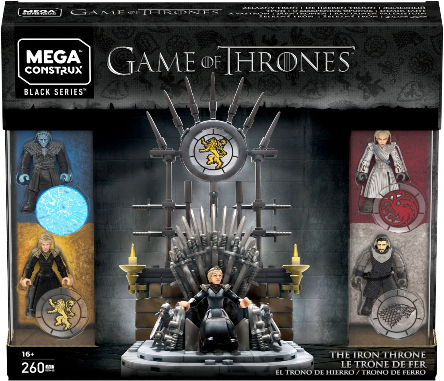 Mega Construx Game of Thrones The Iron Throne Construction Set with Character Figures (260 Pieces)