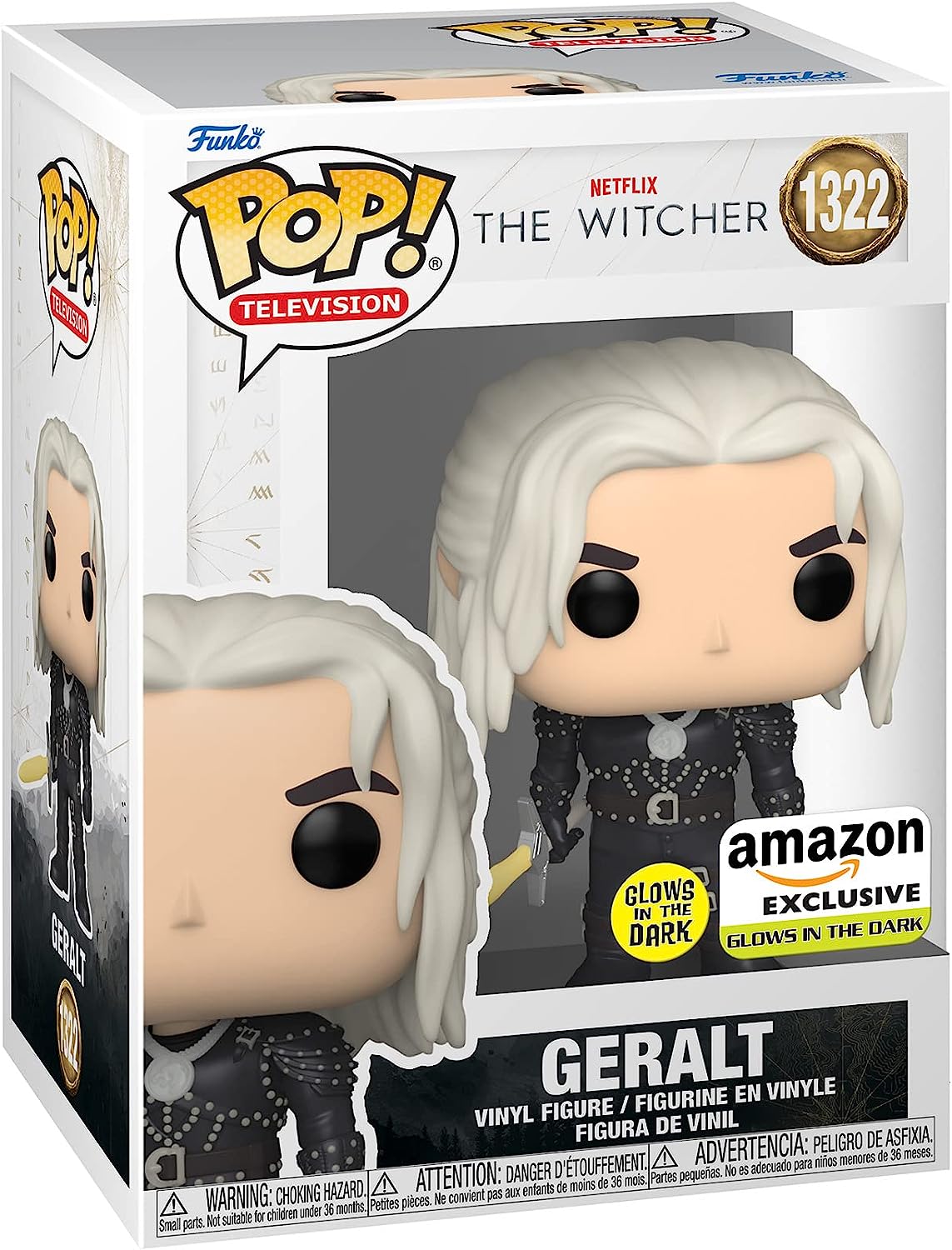 Funko POP! TV The Witcher 1322 Geralt Amazon Exclusive Glow-in-the-Dark