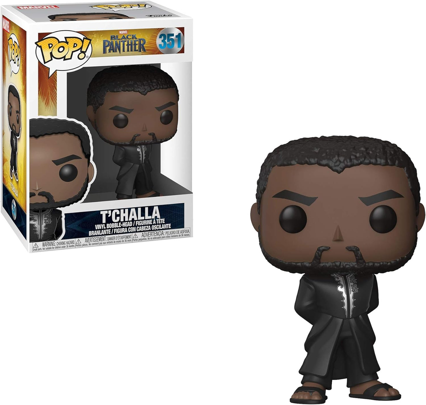 Funko POP! Marvel Movies Black Panther 351 T'Challa (Black Robe)