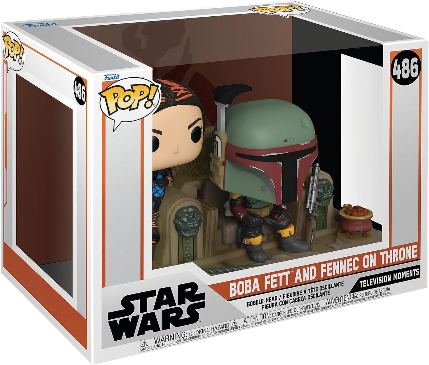 Funko POP! Super Deluxe TV Moments Star Wars The Mandalorian 465 Boba Fett and Fennec on Throne