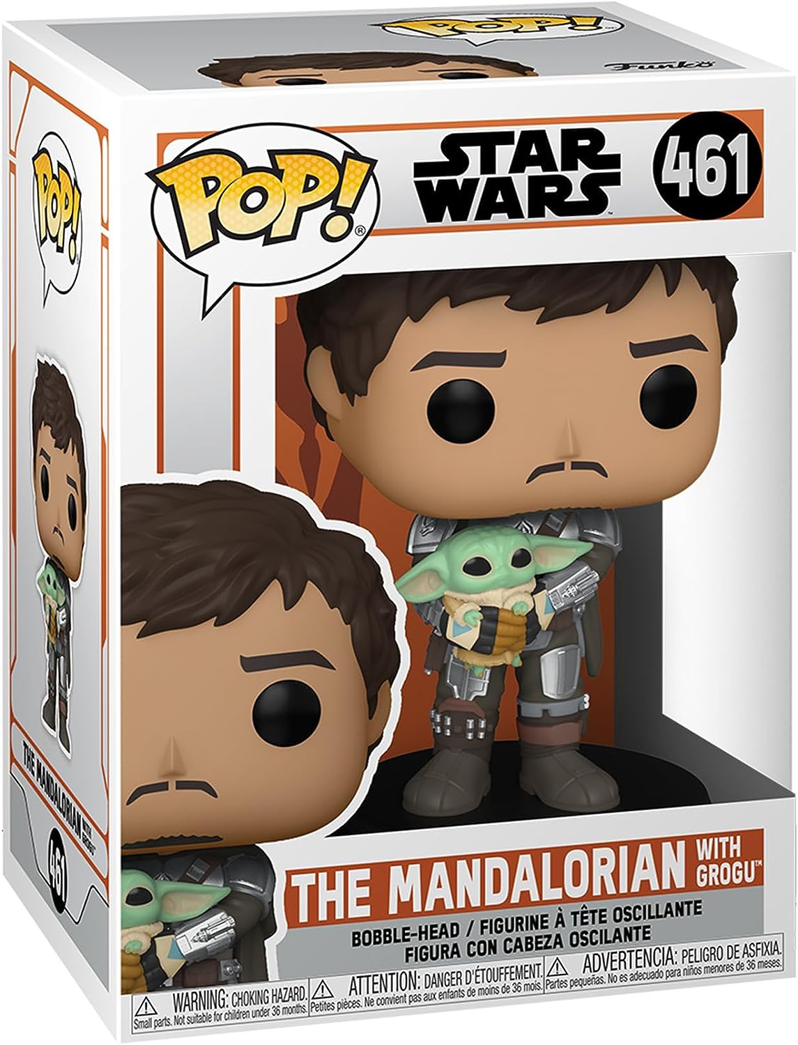 Funko POP! Star Wars The Mandalorian 461 Mandalorian (Din Djarrin) Holding The Child (Grogu)