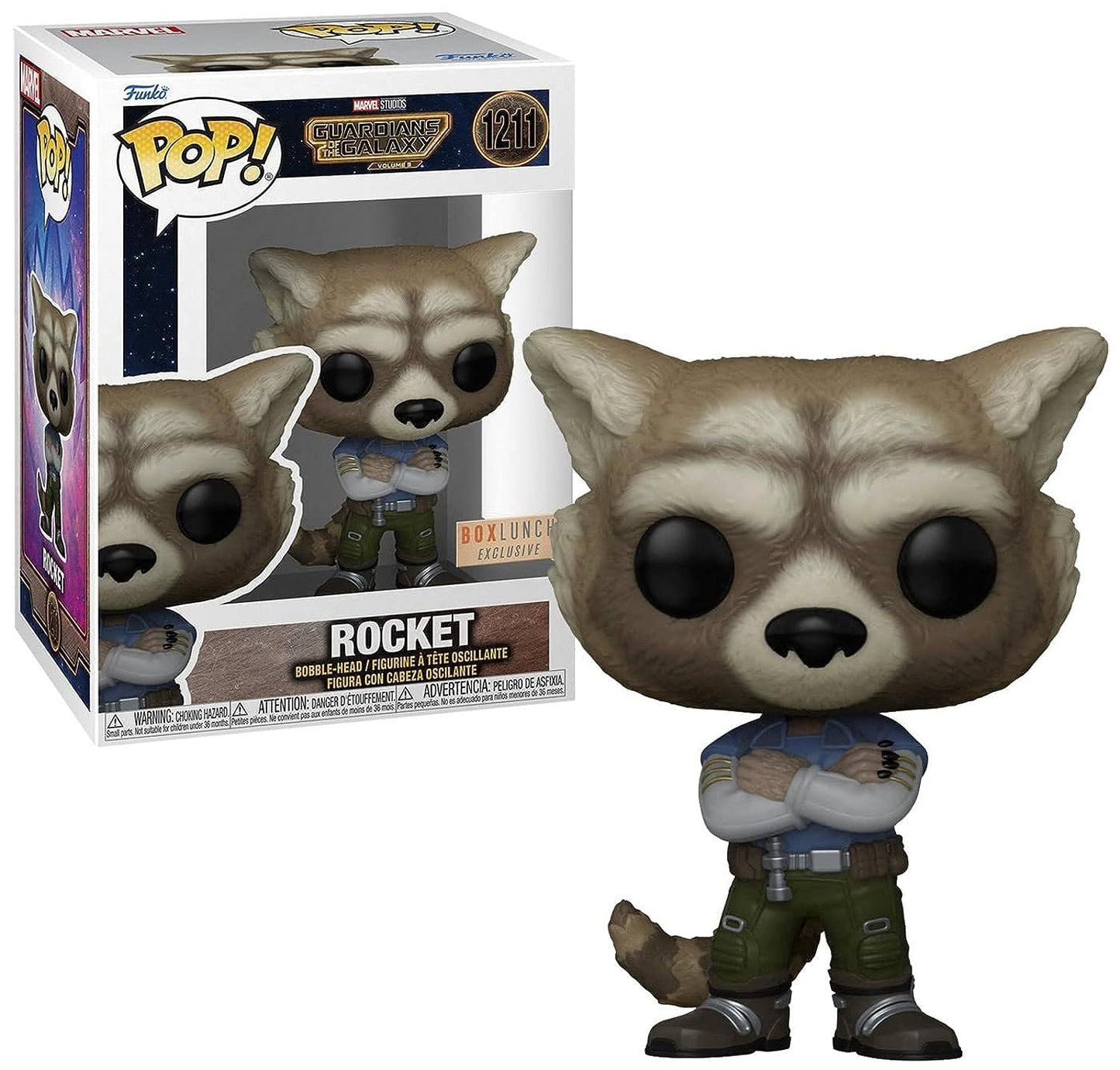 Funko POP! Marvel Guardians of the Galaxy 3 1211 Rocket Raccoon Box Lunch Exclusive