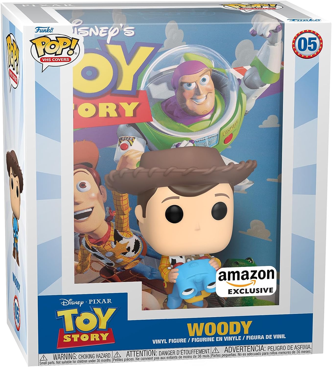 Funko POP! VHS Cover Disney Toy Story 05 Woody Holding Lenny Amazon Exclusive