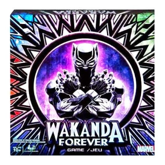 Marvel Wakanda Forever Board Game featuring Black Panther Statue