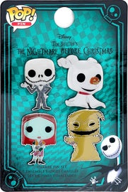 Funko POP! Pin The Nightmare Before Christmas 4-Pin Set Sally, Oogie Boogie, Jack Skellington and Zero Walmart Exclusive