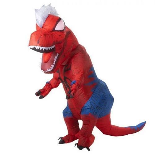 Jazwares Spider-Man Spider-Rex Adult Inflatable Dinosaur Halloween Costume Size: Adult