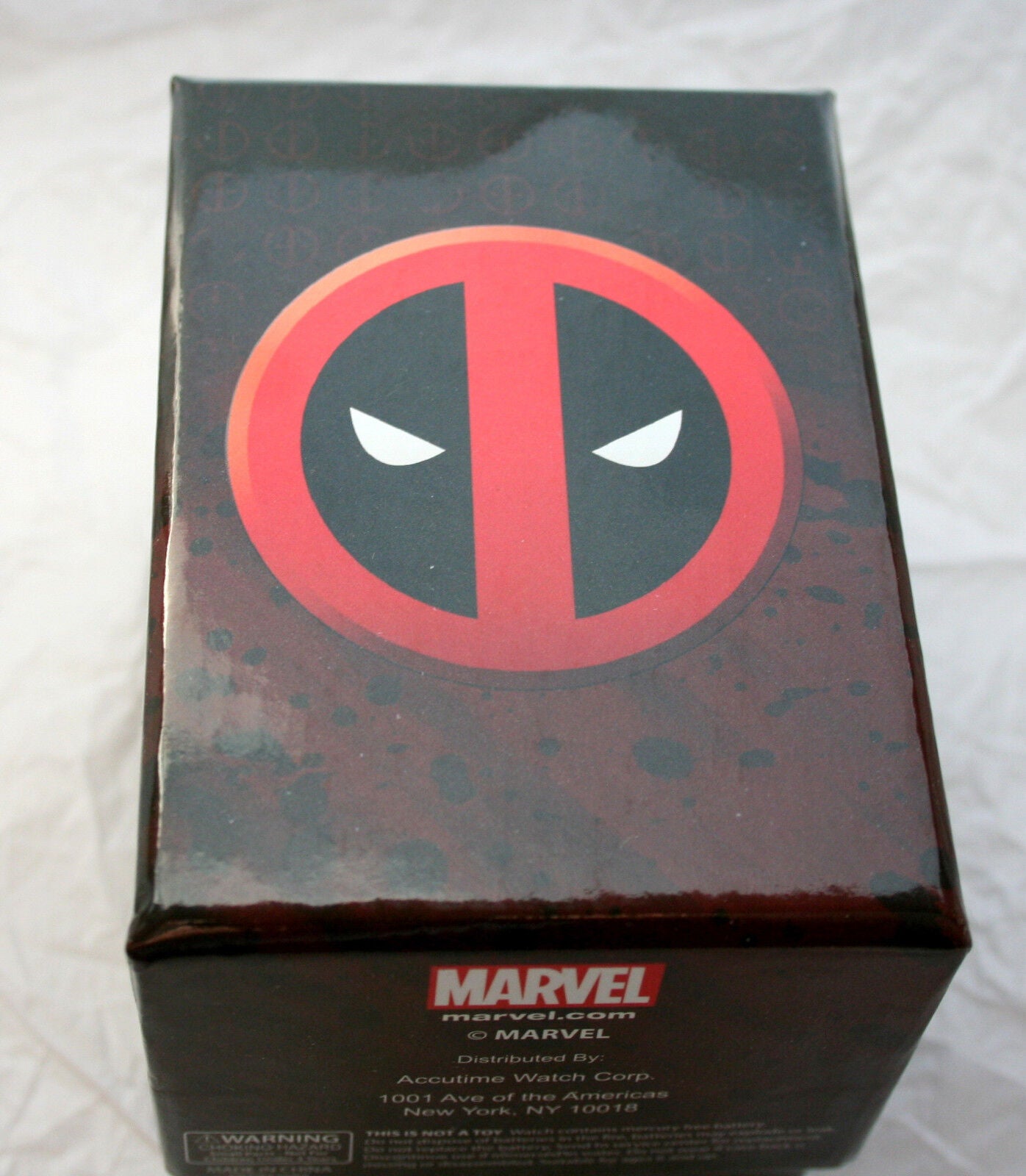 Marvel Comics DeadPool Upside Down Watch Men's Leather Band